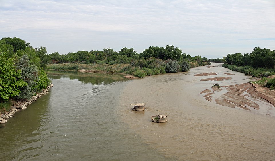 Arkansas River below Moffat Street at Pueblo, Colorado
