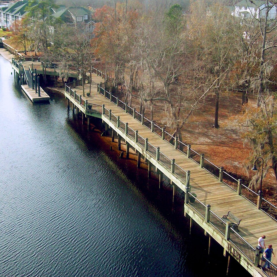 Waccamaw River at Conway Marina at Conway, South Carolina