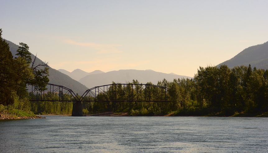 Flathead River at Columbia Falls, Montana