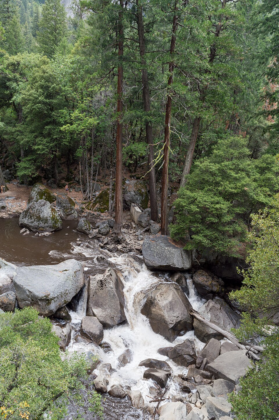 Merced River A Happy Isles Bridge near Yosemite, California