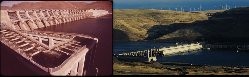 Columbia River at John Day Dam Navigation Lock, Washington